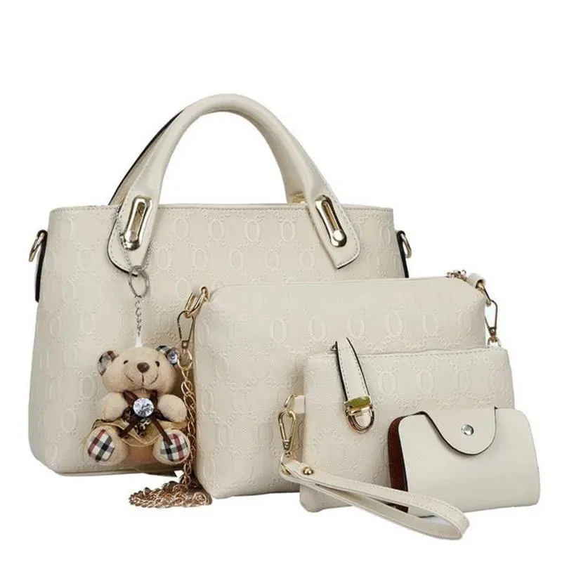 Multifunction 4pcs/Set PU Leather Women’s Bag Set | Shoulder & Handbags