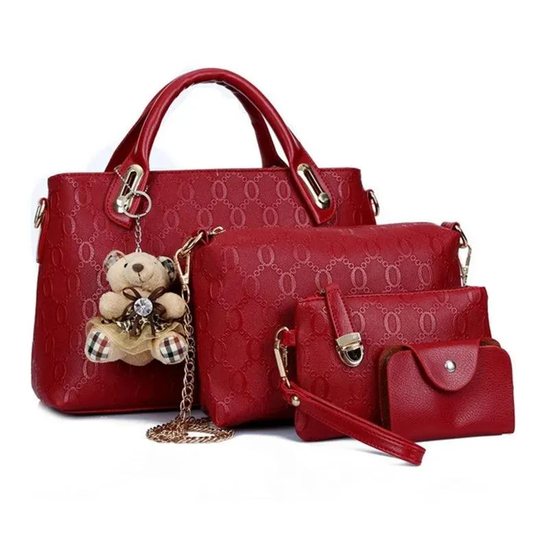 Multifunction 4pcs/Set PU Leather Women’s Bag Set | Shoulder & Handbags