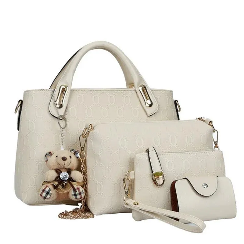 Multifunction 4pcs/Set PU Leather Women’s Bag Set | Shoulder & Handbags