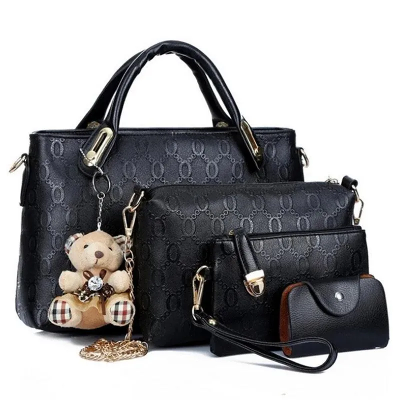 Multifunction 4pcs/Set PU Leather Women’s Bag Set | Shoulder & Handbags