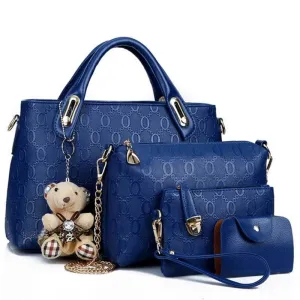 Multifunction 4pcs/Set PU Leather Women’s Bag Set | Shoulder & Handbags