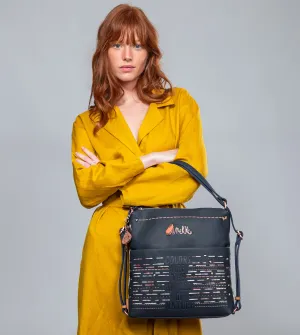 Nature Pachamama convertible navy blue bag into a rucksack
