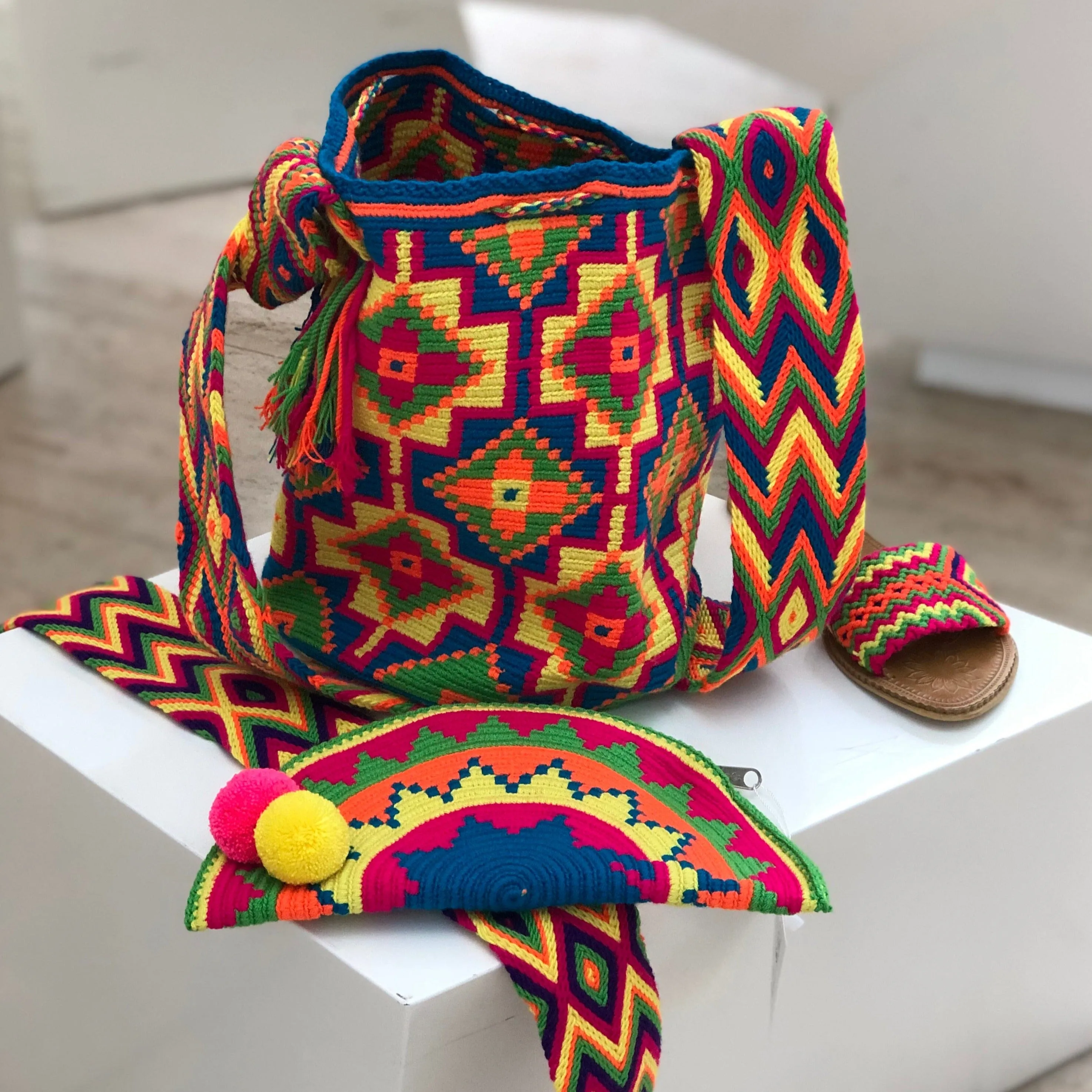 Neon Crochet Bags | Large