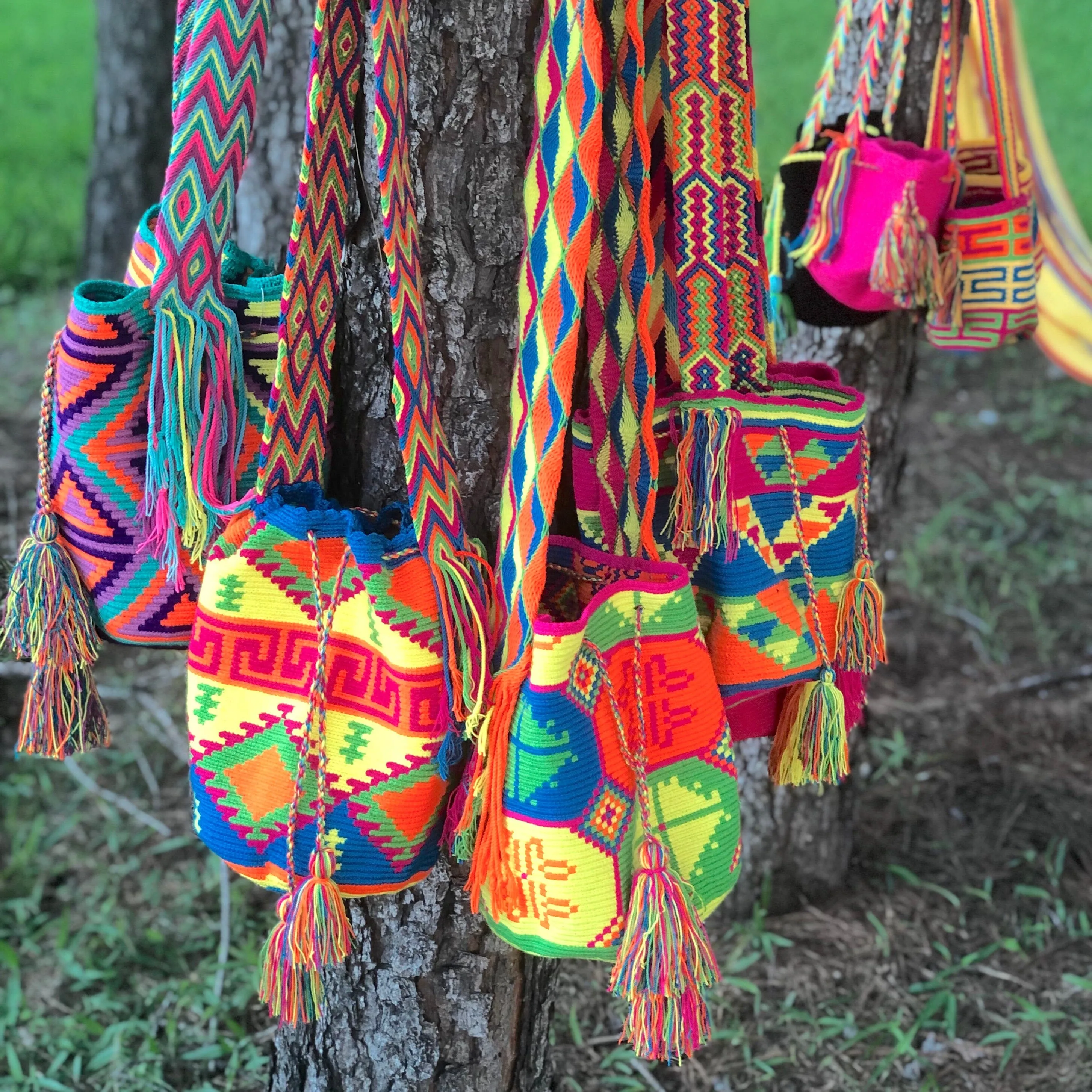 Neon Crochet Bags | Large
