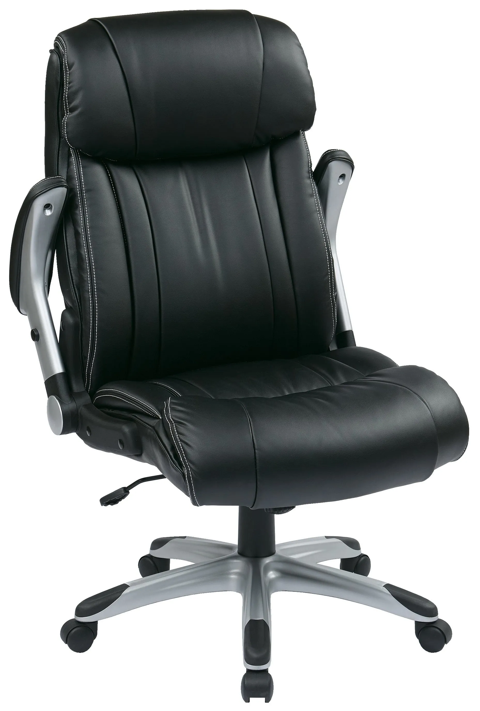 Office Star Work Smart™ Executive Bonded Leather Chair Black [ECH38665A-EC3]