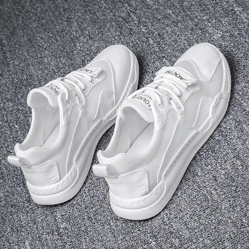 Original Casual Shoes For Male Black Beige Leather Shoe Man Brand Designer Youth Casual Sneakers Low Top Rubber Walking Shoe Men