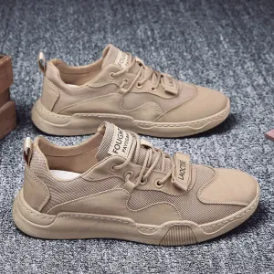 Original Casual Shoes For Male Black Beige Leather Shoe Man Brand Designer Youth Casual Sneakers Low Top Rubber Walking Shoe Men