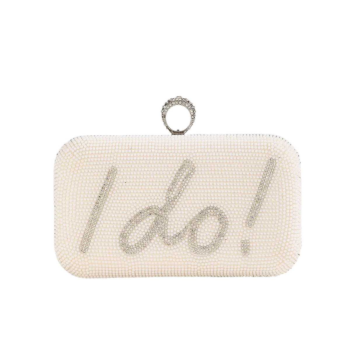 Pearl BRIDE Clutch Purse White Bridal Wedding Evening Bag Party Accessory