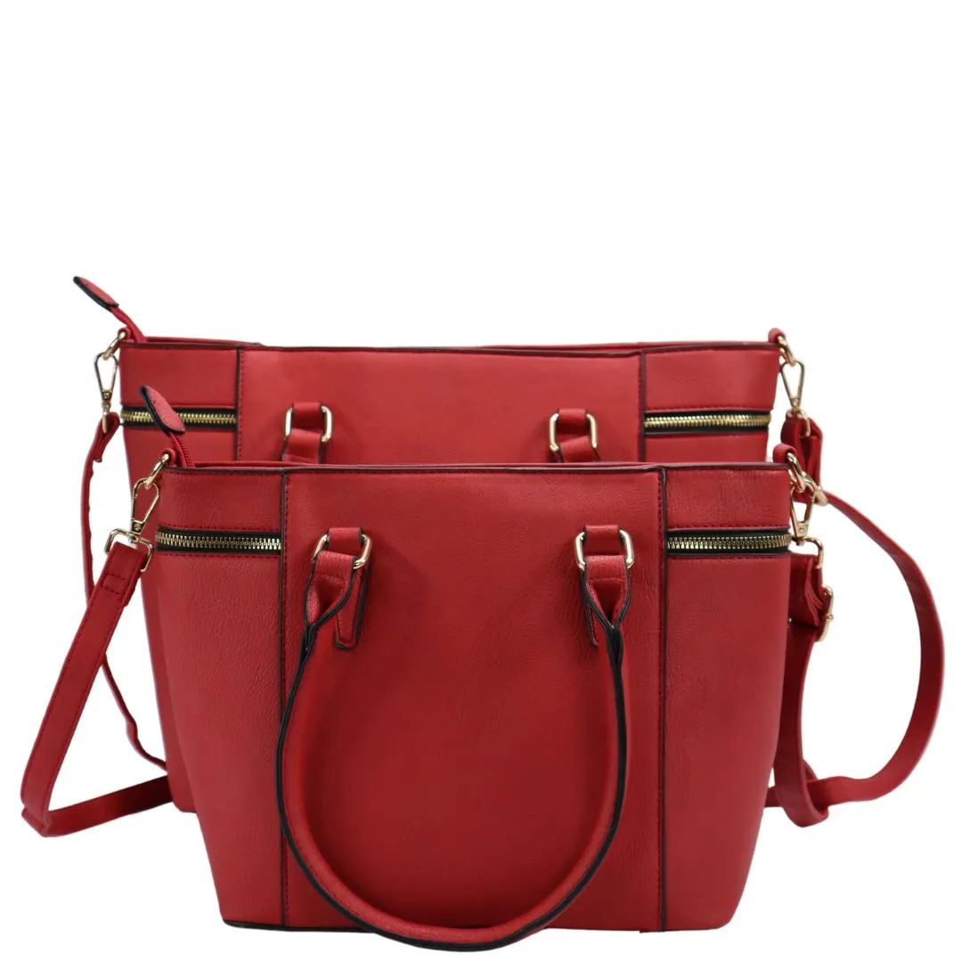 PML1521_RD 2-in-1 Fashion Shopper Set