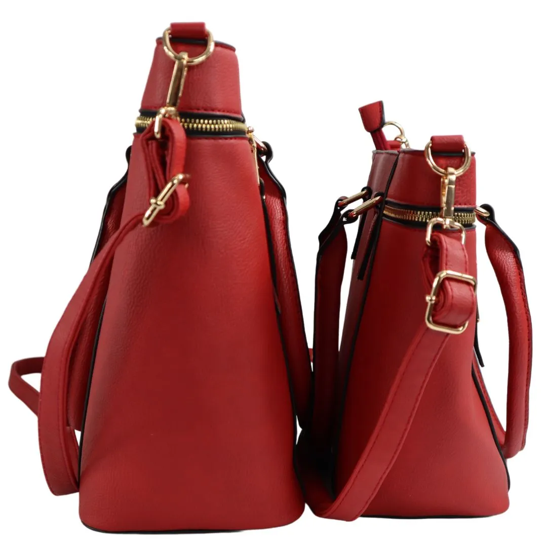 PML1521_RD 2-in-1 Fashion Shopper Set