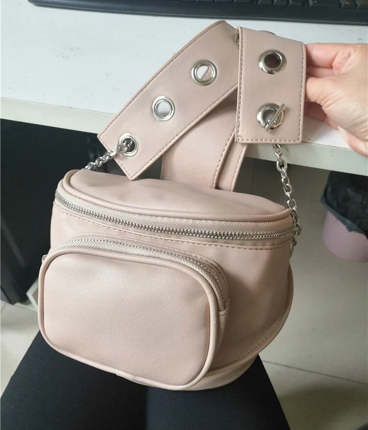 PU Leather Crossbody Bags for Women 2021 New Fashion Shoulder Bag Wide Strap Messenger Bag Chain female Handbags bolsas feminina