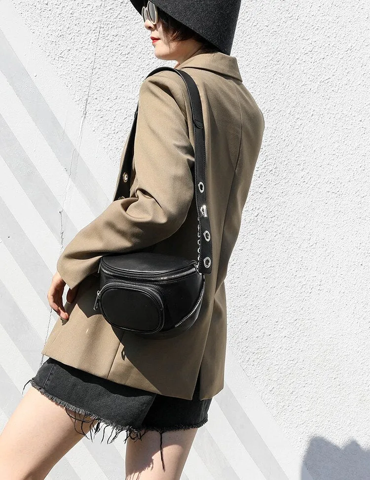 PU Leather Crossbody Bags for Women 2021 New Fashion Shoulder Bag Wide Strap Messenger Bag Chain female Handbags bolsas feminina