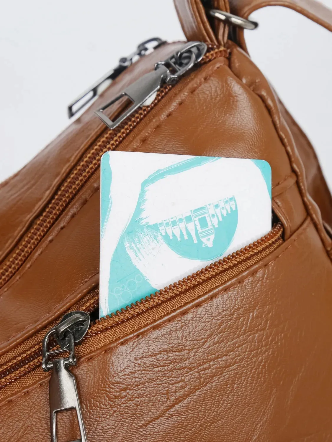 PU Multi-Compartment Crossbody Bag