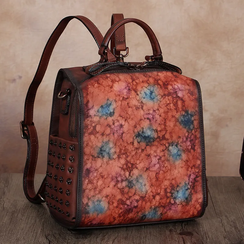 Quilted Womens Designer Leather Backpack Purse Side Bags For Women