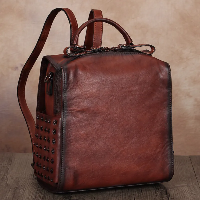 Quilted Womens Designer Leather Backpack Purse Side Bags For Women