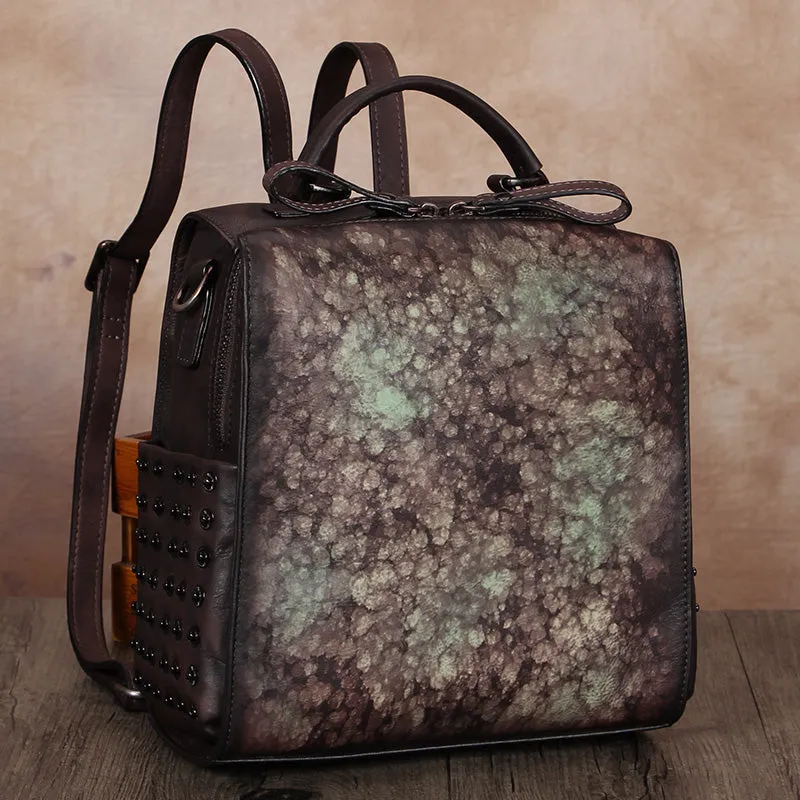 Quilted Womens Designer Leather Backpack Purse Side Bags For Women