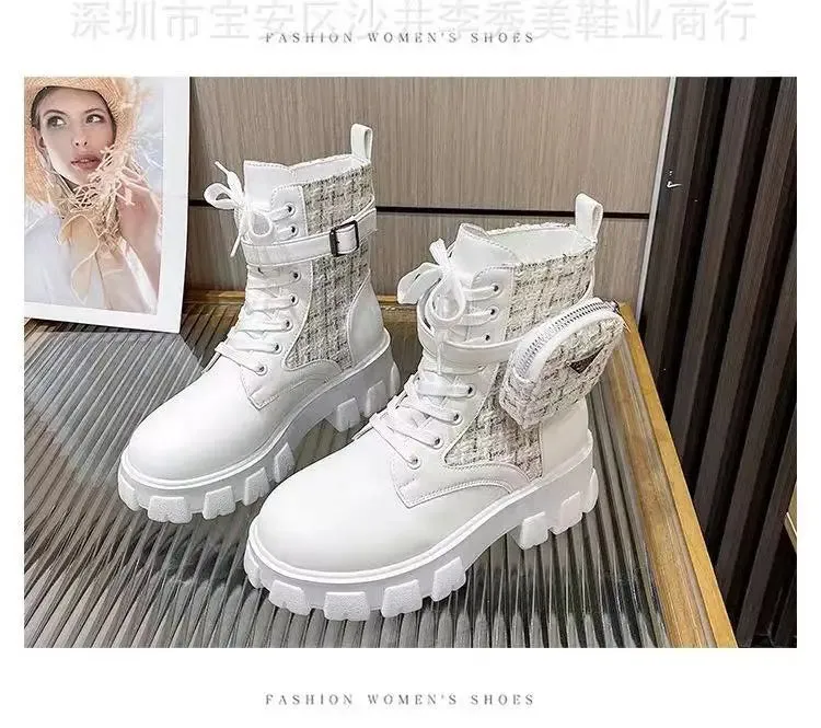 Rebel Ride Ankle Boots with Punk Pocket Bag