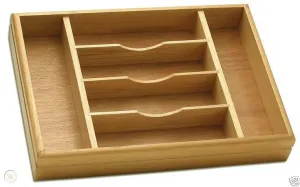 Reed & Barton Wood Pine Flatware / Cutlery tray / caddy 16 1/4" by 12 1/4" by 2 3/4"
