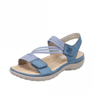 Rieker 64870-14 Ladies Duel Fasten Sandal Blue