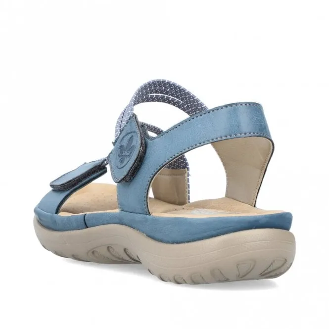 Rieker 64870-14 Ladies Duel Fasten Sandal Blue