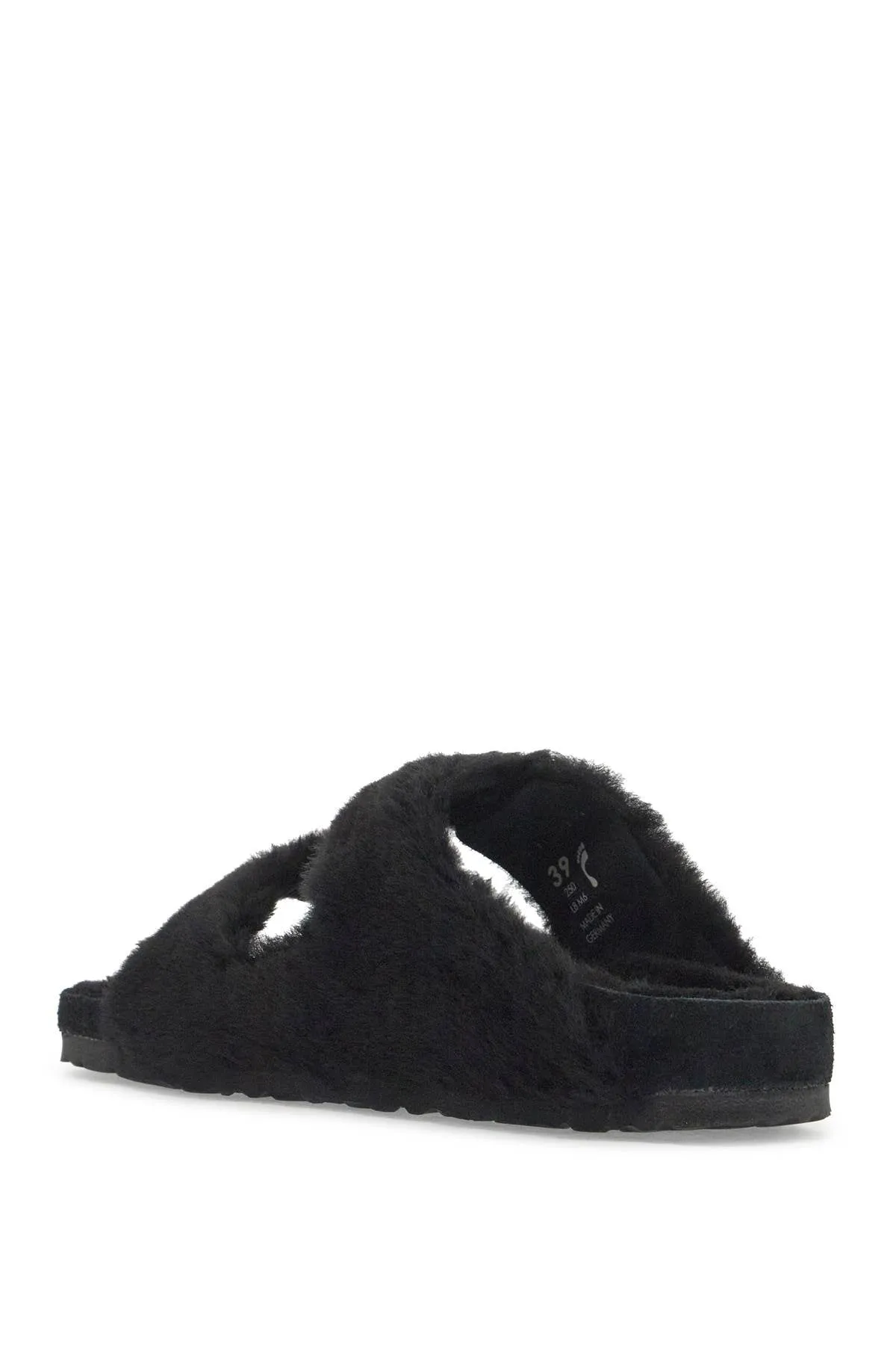 shearling slides 1029990 BLACK