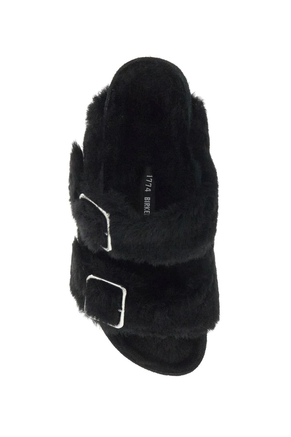 shearling slides 1029990 BLACK