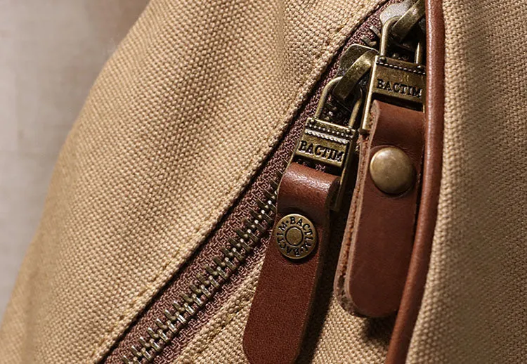 Small Ladies Canvas Travel Backpack Bag With Pockets Rucksack Purse For Women