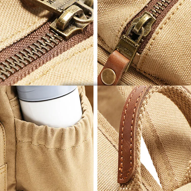 Small Ladies Canvas Travel Backpack Bag With Pockets Rucksack Purse For Women