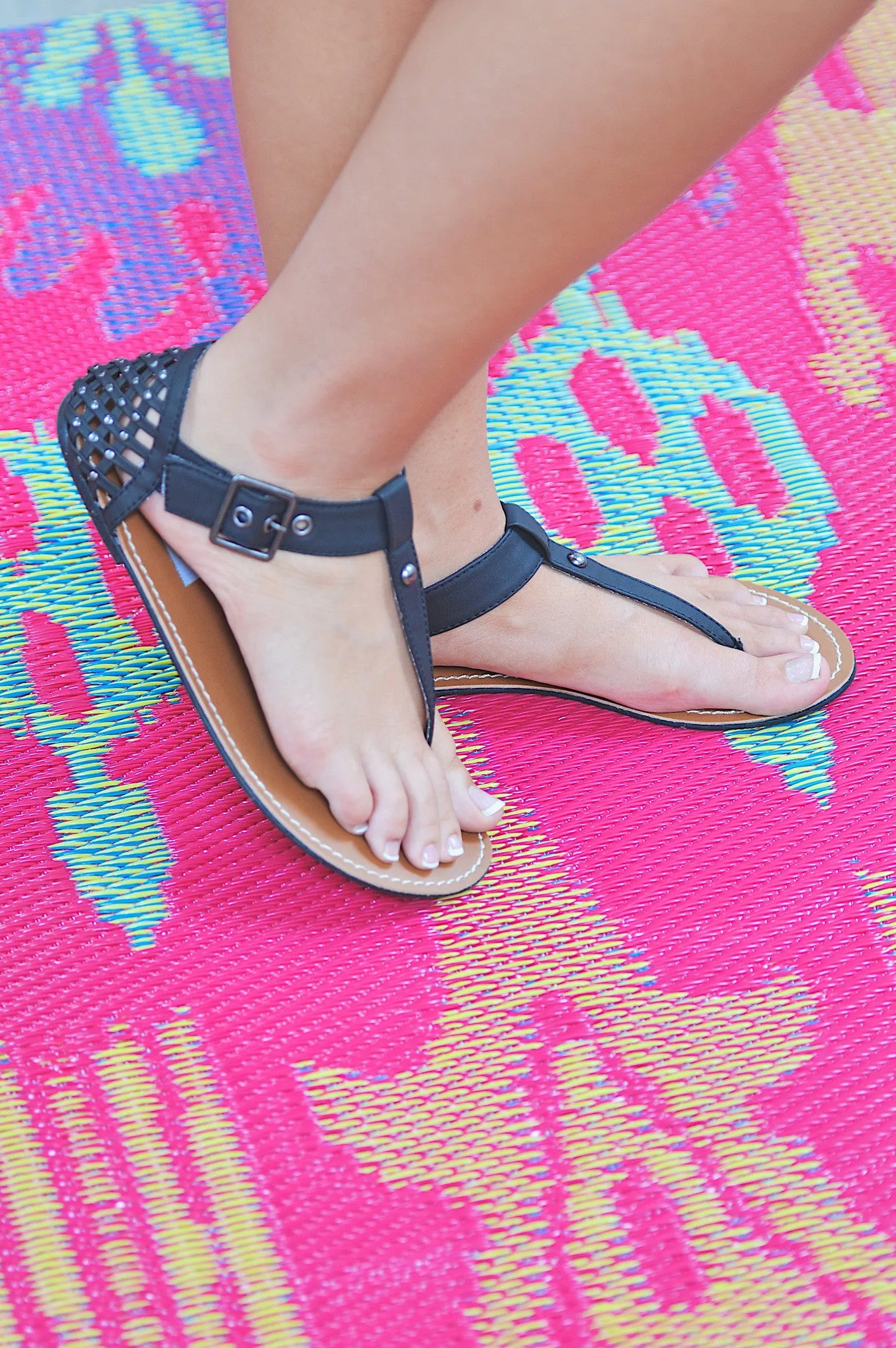 Summer Getaway Sandals - Black