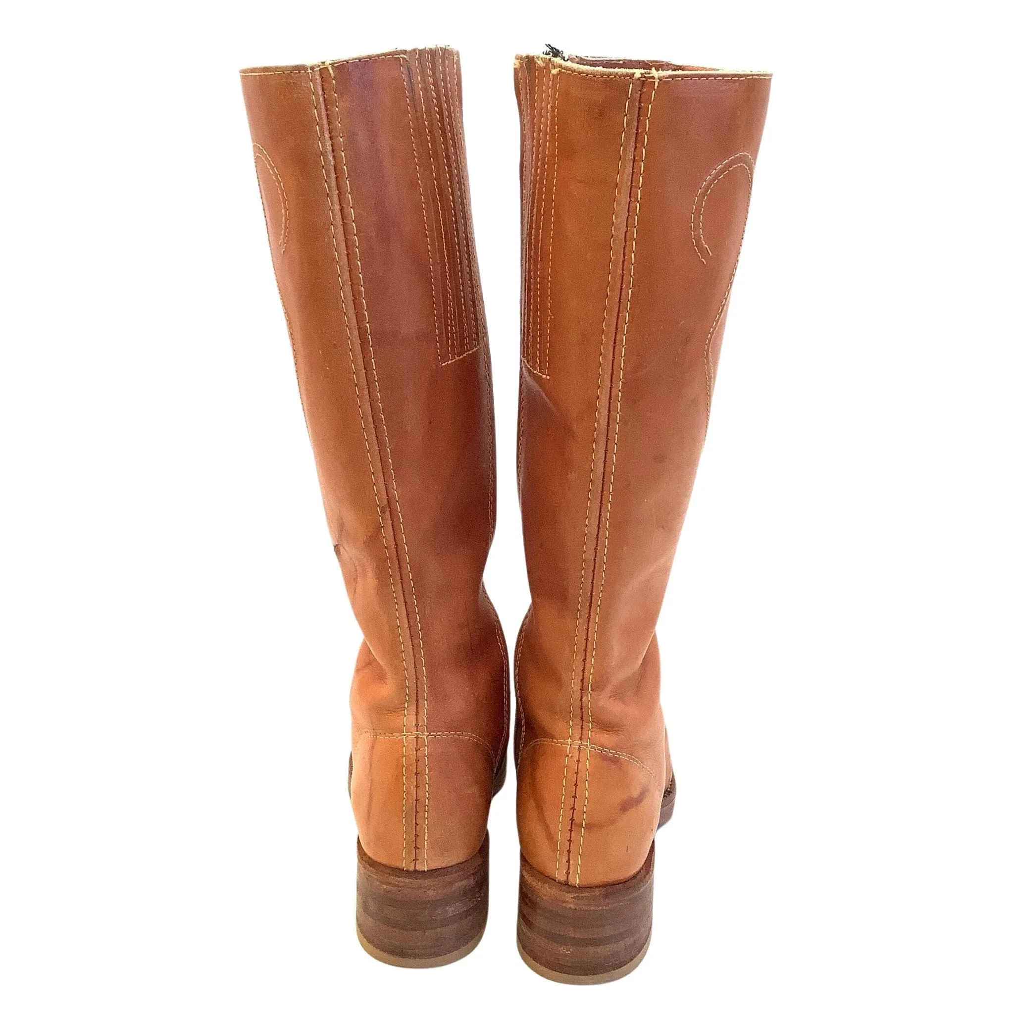 Tan Leather Campus Boots