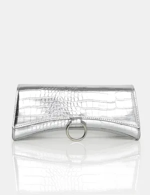 The Kemi Silver Arched Crossbody Mini Handbag