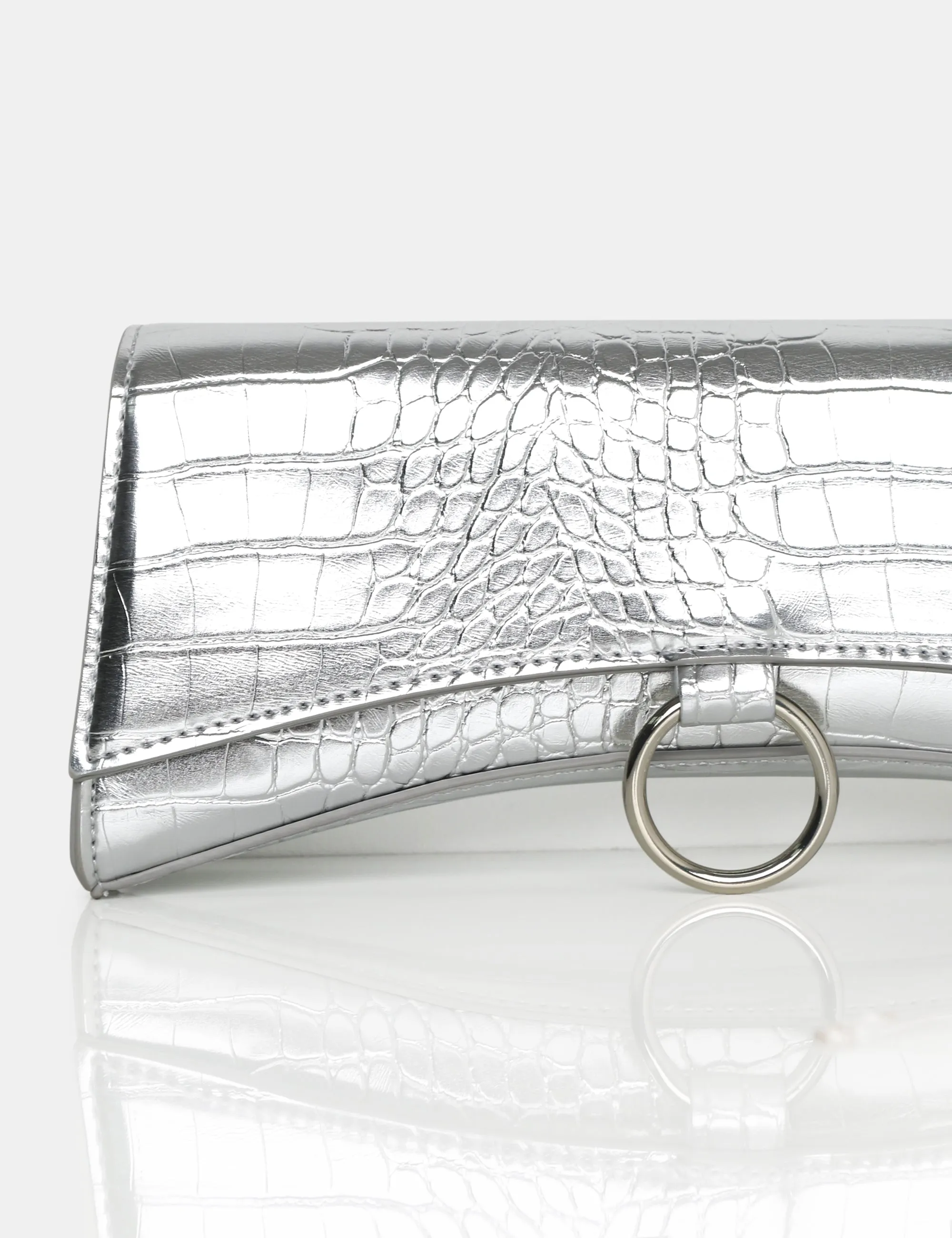The Kemi Silver Arched Crossbody Mini Handbag