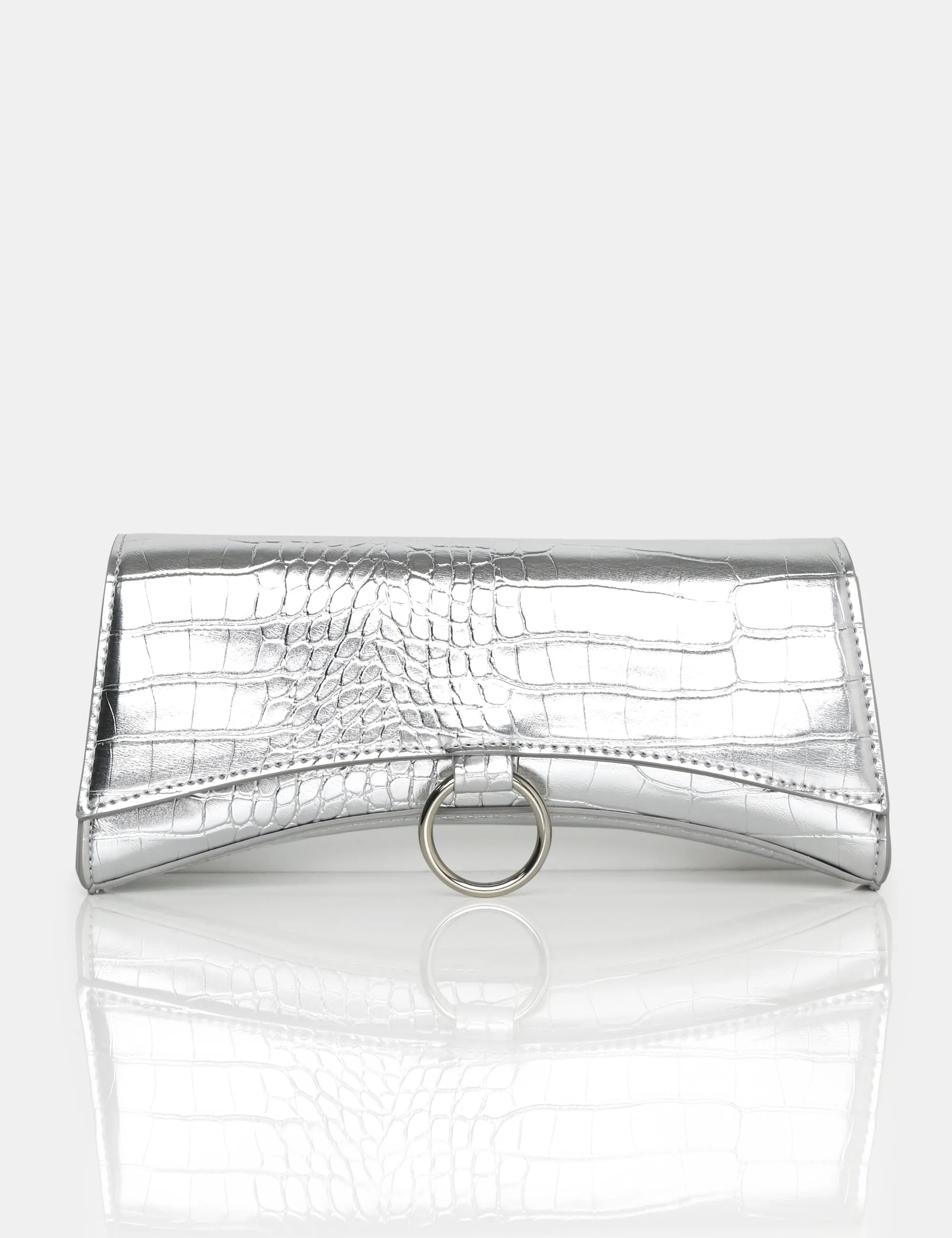 The Kemi Silver Arched Crossbody Mini Handbag