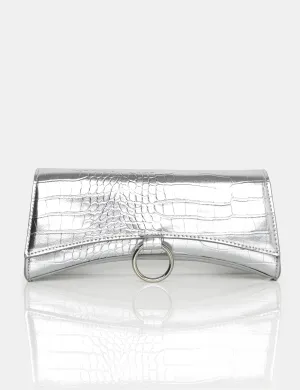 The Kemi Silver Arched Crossbody Mini Handbag