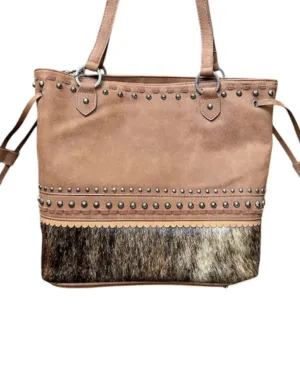 TR142G8317BR - Trinity Ranch Hair-On Cowhide Collection Concealed Carry Tote