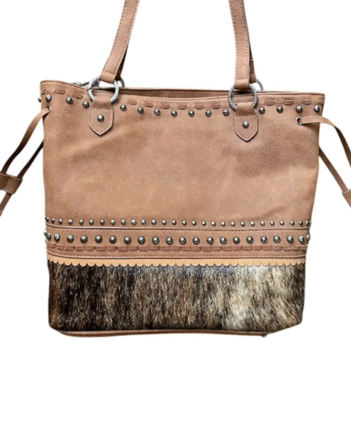 TR142G8317BR - Trinity Ranch Hair-On Cowhide Collection Concealed Carry Tote