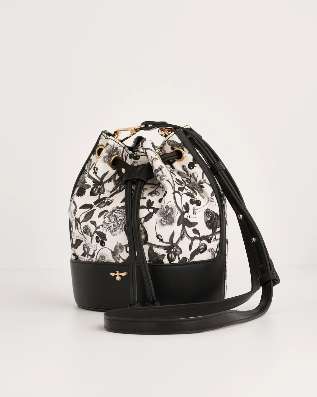 Tree Of Life Black Bucket Bag