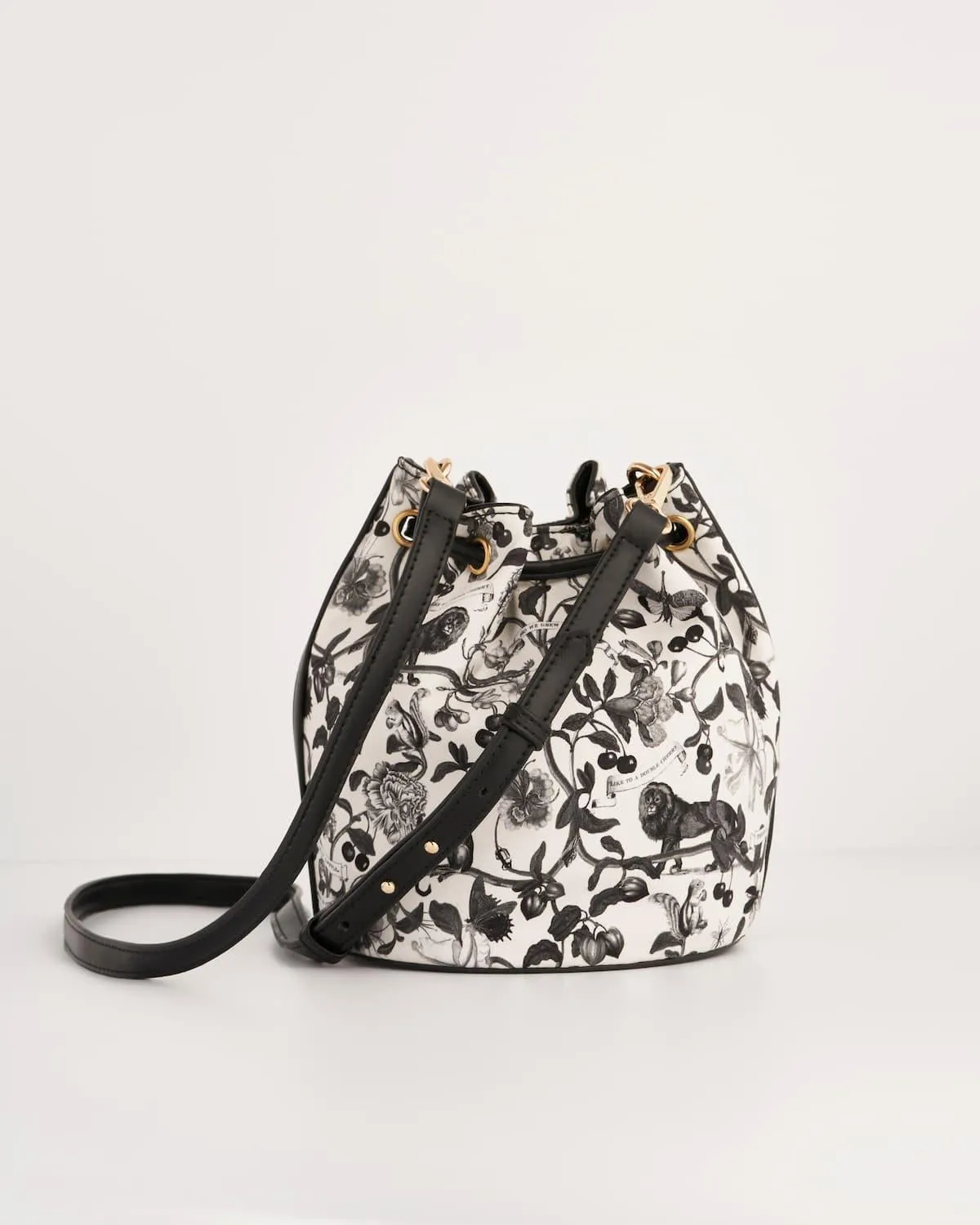 Tree Of Life Black Bucket Bag