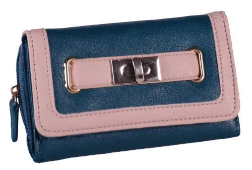Two Tone Twist Lock Purse