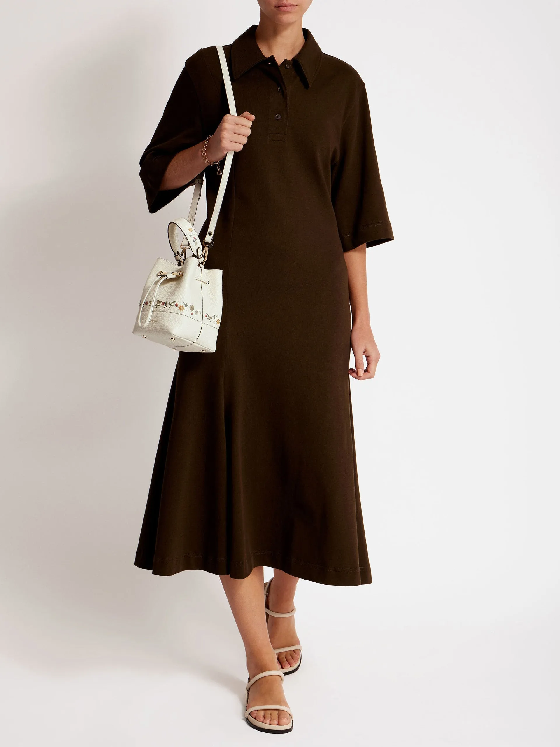 Vanilla bird print Osette bucket bag
