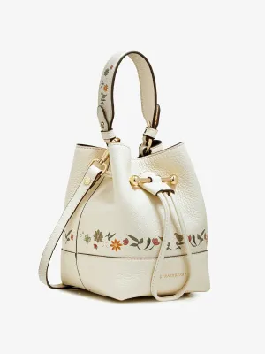 Vanilla bird print Osette bucket bag