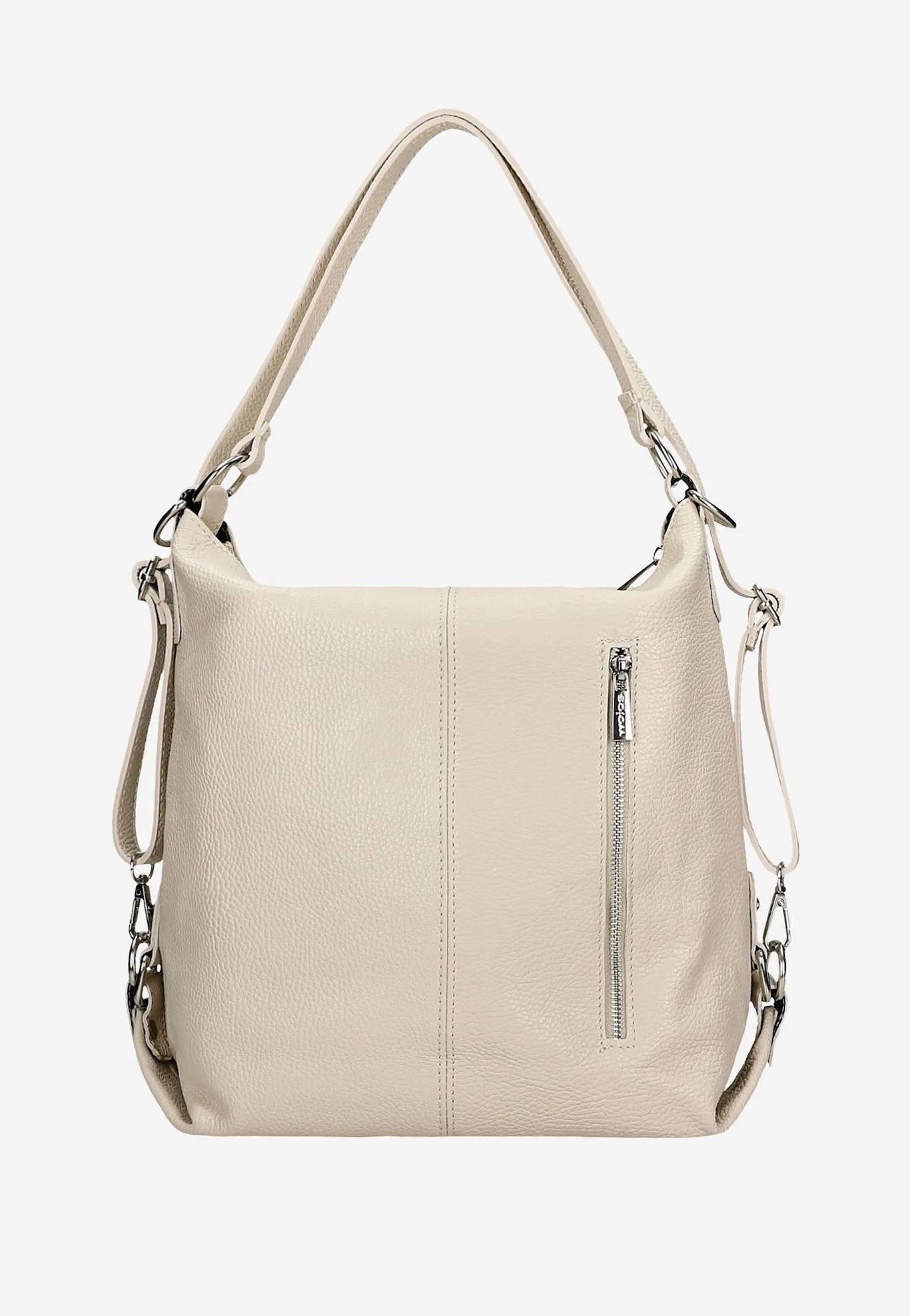 Wojas 2 in 1 Beige Leather Backpack and Handbag | 8002154