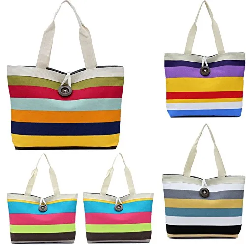 Women Canvas Travel Weekender Overnight Carry-on Shoulder Duffel Tote BagLadies Women Canvas Travel