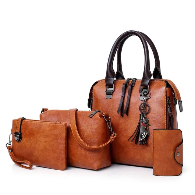 Women Composite Bag Luxury Leather Purse And Handbags Famous Brands Designer Sac Top-Handle