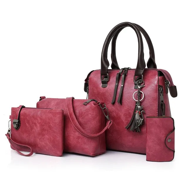 Women Composite Bag Luxury Leather Purse And Handbags Famous Brands Designer Sac Top-Handle