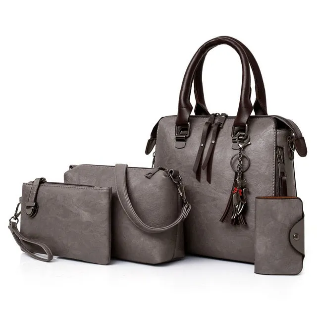 Women Composite Bag Luxury Leather Purse And Handbags Famous Brands Designer Sac Top-Handle