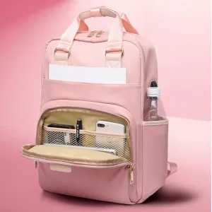 Women Latop Backpack Nylon Waterproof Multifunction Casual Patchwork Backpack