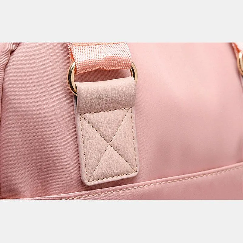 Women Latop Backpack Nylon Waterproof Multifunction Casual Patchwork Backpack