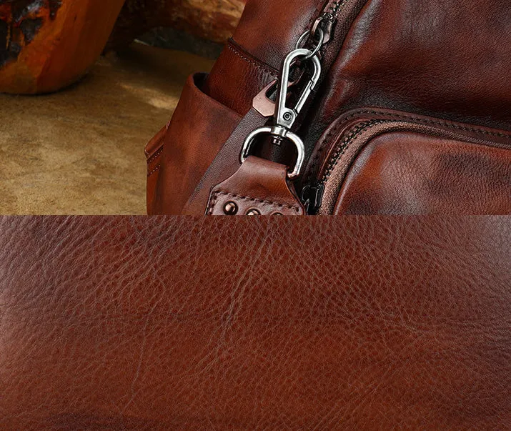 Womens Convertible Leather Backpack Purse Ladies Black Leather Rucksack