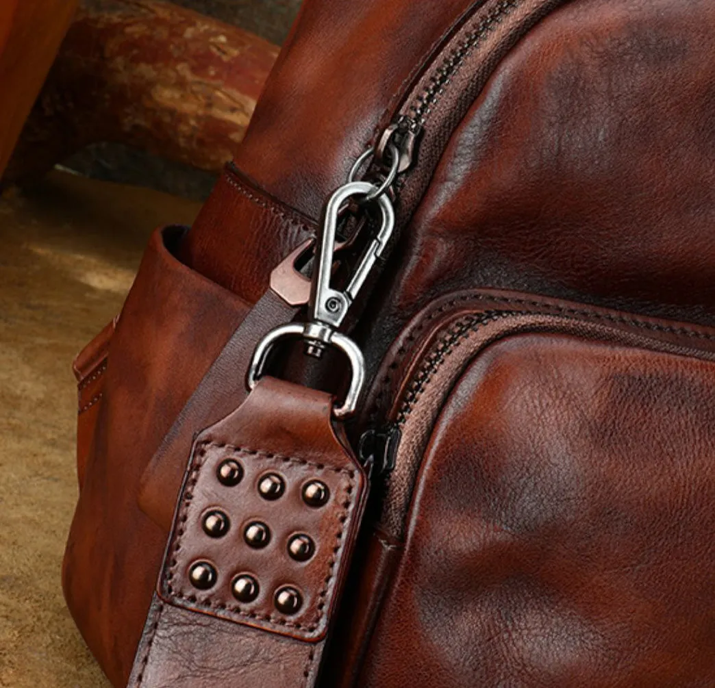 Womens Convertible Leather Backpack Purse Ladies Black Leather Rucksack